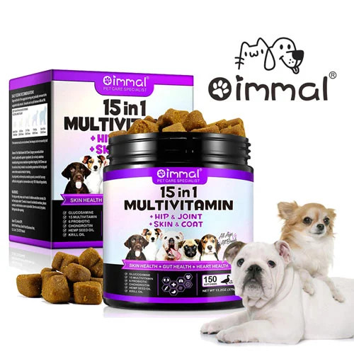 تشویقی مولتی ویتامین سگ اویمال Oimmal 15 in 1 Multivitamin Chews for Dogs بسته 150 عددی